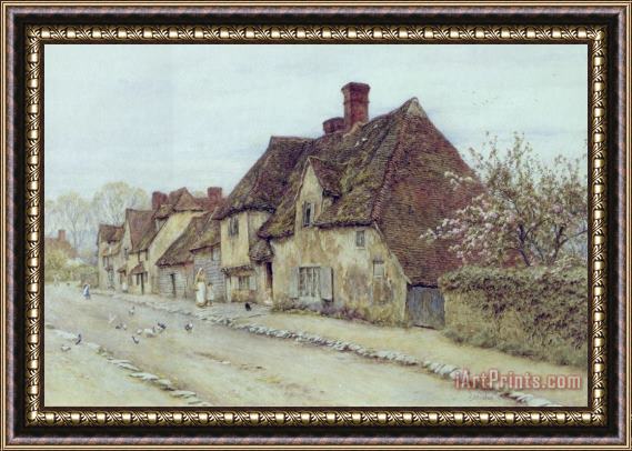 Helen Allingham A Village Street Kent Framed Painting