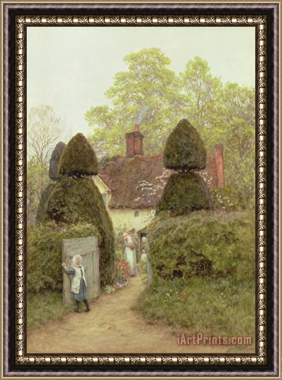 Helen Allingham Cottage Near Pinner Framed Painting