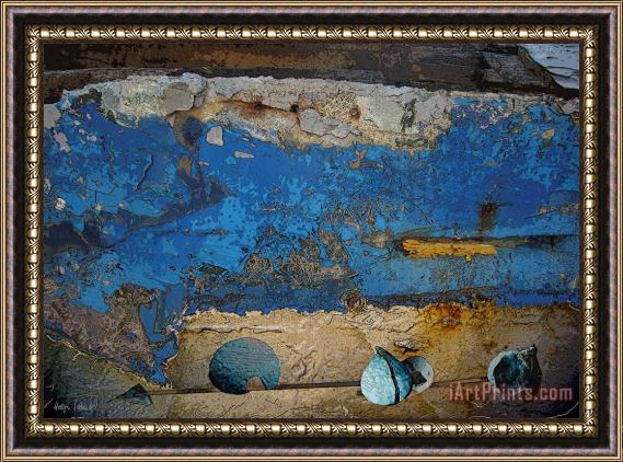Helga Schmitt Blue Wall Framed Painting