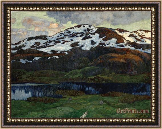 Helmer Osslund A Summer Evening by Kallsjon Framed Painting