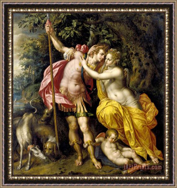 Hendrick De Clerck Venus And Adonis Framed Painting