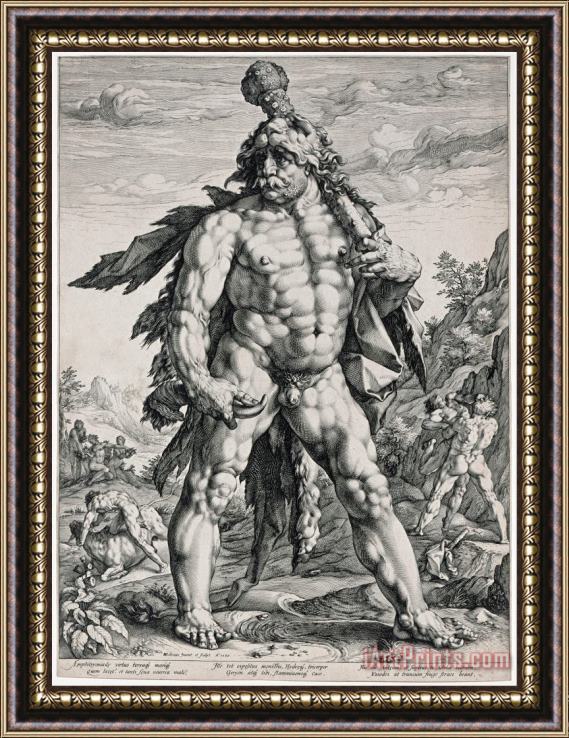 Hendrick Goltzius The Great Hercules Framed Painting