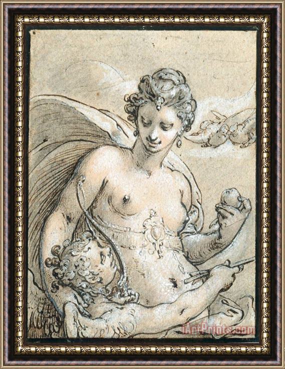 Hendrick Goltzius Venus Framed Painting