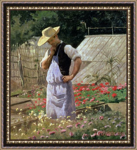 Henri Adolphe Laissement A Corner Of The Rose Garden At Bagatelle Framed Painting