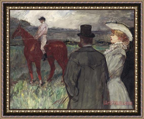 Henri de Toulouse-Lautrec At The Racecourse Framed Painting