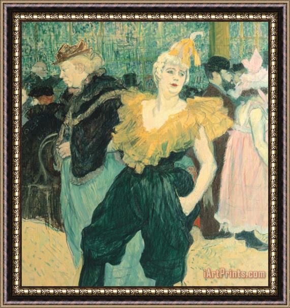 Henri de Toulouse-Lautrec Clowness Cha-u-kao At Moulin Rouge Framed Painting