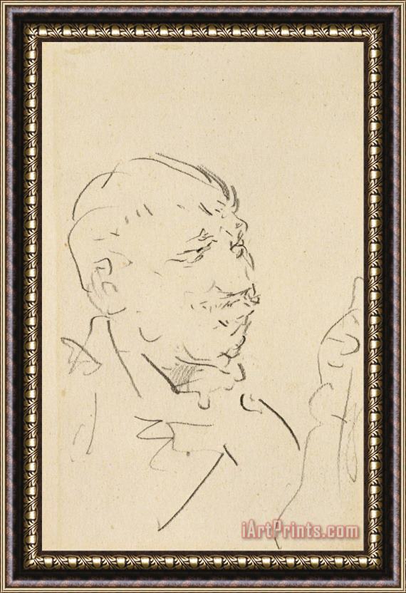 Henri de Toulouse-Lautrec Head of a Man Framed Print