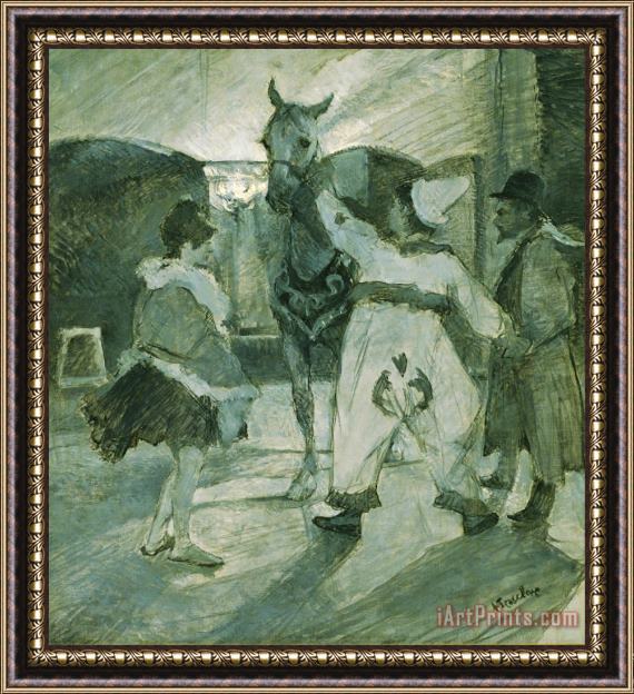 Henri de Toulouse-Lautrec In The Wings at The Circus Framed Painting