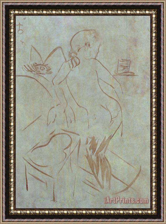 Henri de Toulouse-Lautrec Intimite Framed Painting