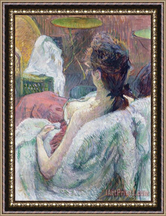 Henri de Toulouse-Lautrec The Model Resting Framed Painting