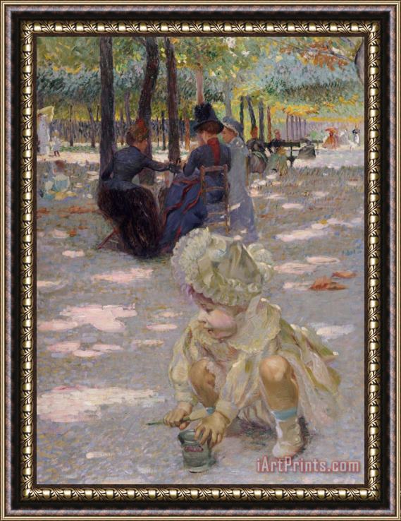 Henri-edmond Cross An August afternoon at the Luxembourg Framed Print