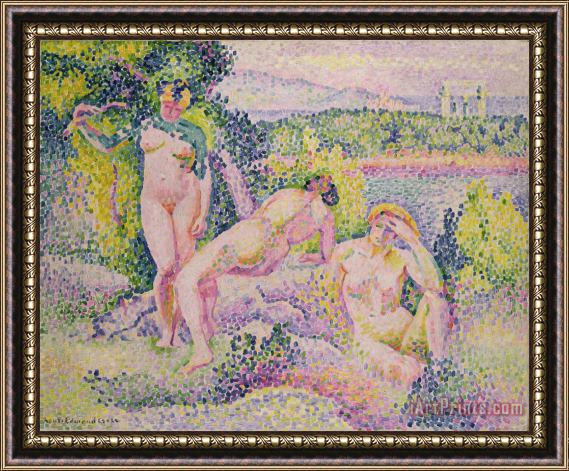 Henri-Edmond Cross Three Nudes Framed Painting