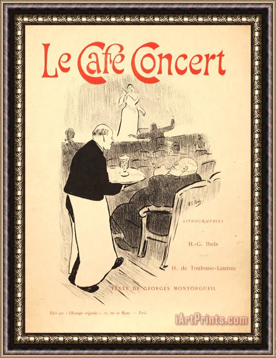 Henri Gabriel Ibels Cover for Le Cafe Concert Framed Print