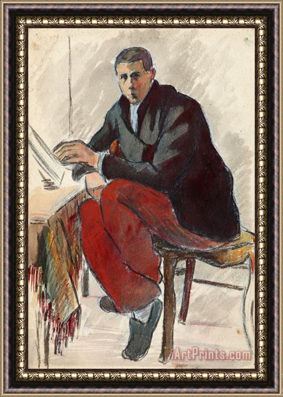 Henri Gabriel Ibels Self Portrait Framed Painting