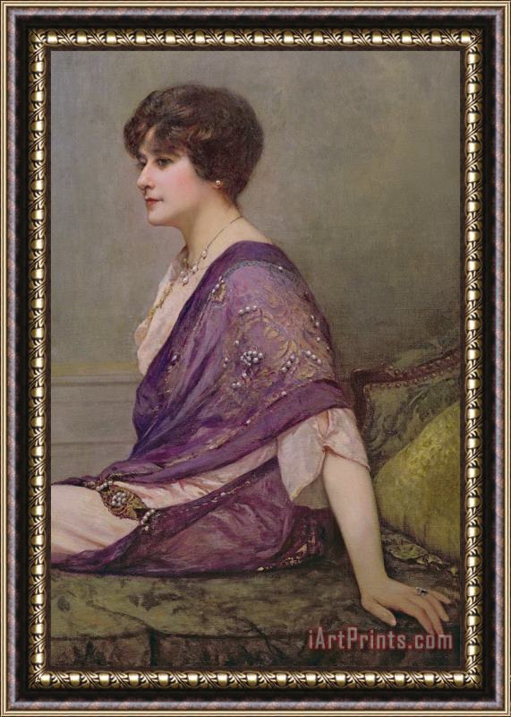 Henri Gervex Portrait Of Th Ecourturier Madame Paquin Framed Painting