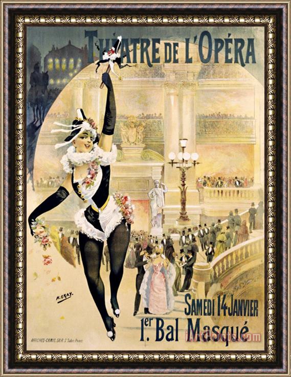 Henri Gray Theatre De L'opera Poster Framed Print