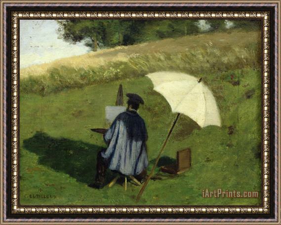 Henri Joseph Constant Dutilleux Desire Dubois Painting in the Open Air Framed Print