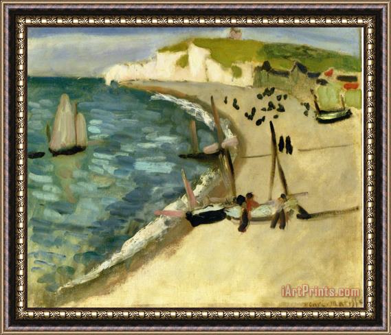 Henri Matisse Aht Amont Cliffs at Etretat 1920 Framed Print