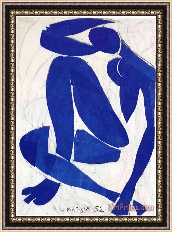 Henri Matisse Blue Nude Iv 1952 Framed Painting