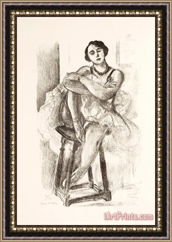 Henri Matisse Danseuse Au Tabouret (from Dix Danseuses), 1927 Framed Painting