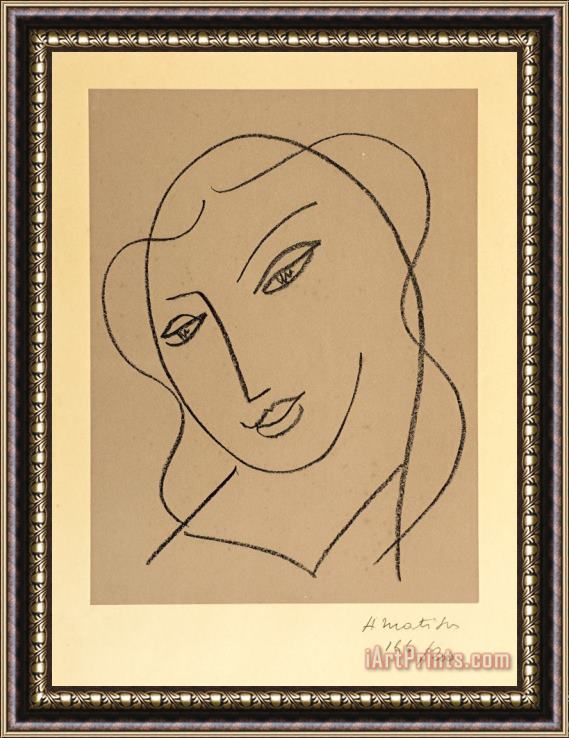 Henri Matisse Etude Pour La Vierge, Tete Voilee, 1950 51 Framed Print