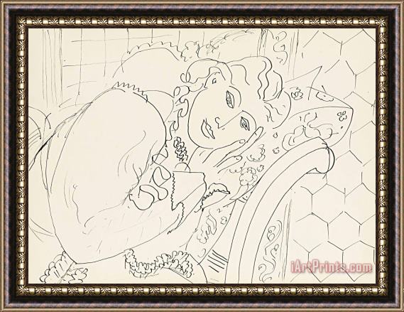 Henri Matisse Femme Se Reposant Framed Print