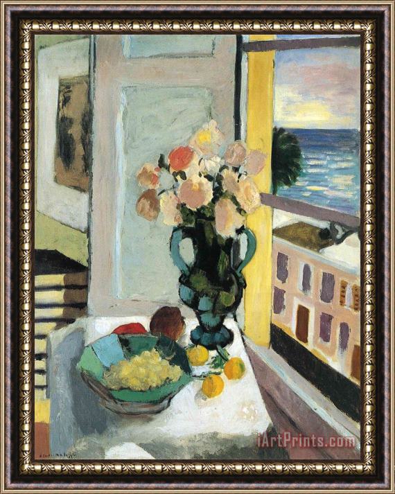 Henri Matisse Flowers in Front of a Window 1922 Framed Painting
