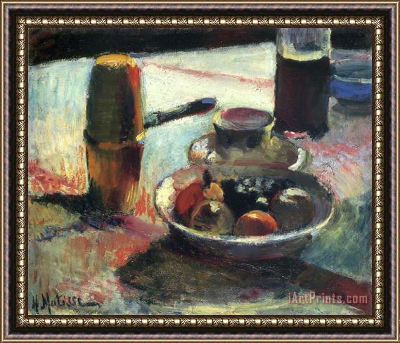Henri Matisse Fruit And Coffee Pot Framed Painting