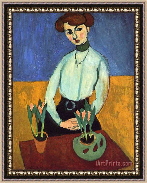 Henri Matisse Girl with Tulips 1910 Framed Painting