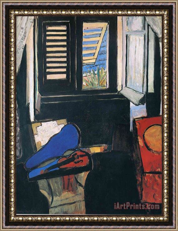 Henri Matisse Interior with a Violin Framed Painting