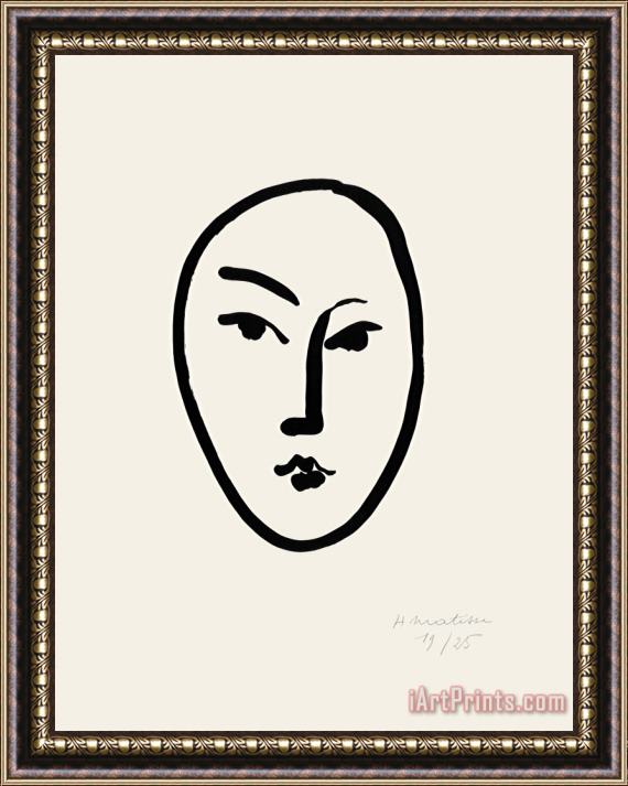 Henri Matisse Large Mask (grande Masque) Framed Painting