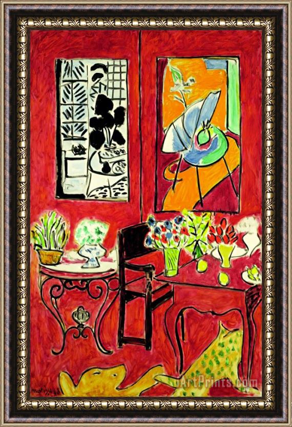 Henri Matisse Large Red Interior 1948 Framed Painting