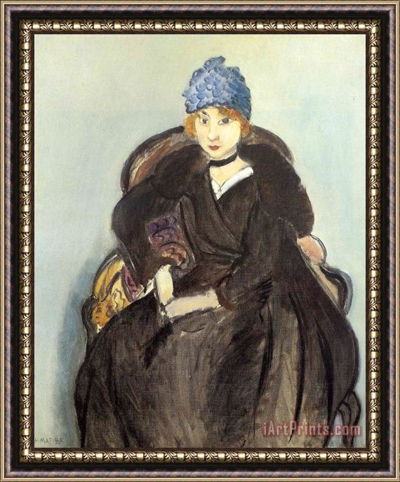Henri Matisse Marguerite Wearing a Hat 1918 Framed Painting