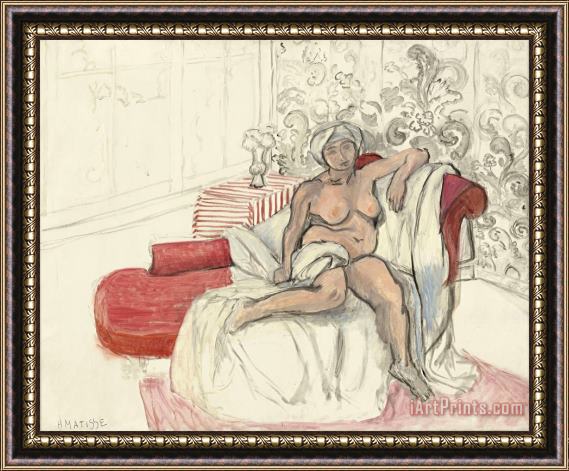 Henri Matisse Nu Sur La Chaise Longue Framed Print
