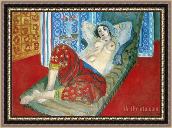 Henri Matisse Odalisque in Red Culottes 1921 Framed Print