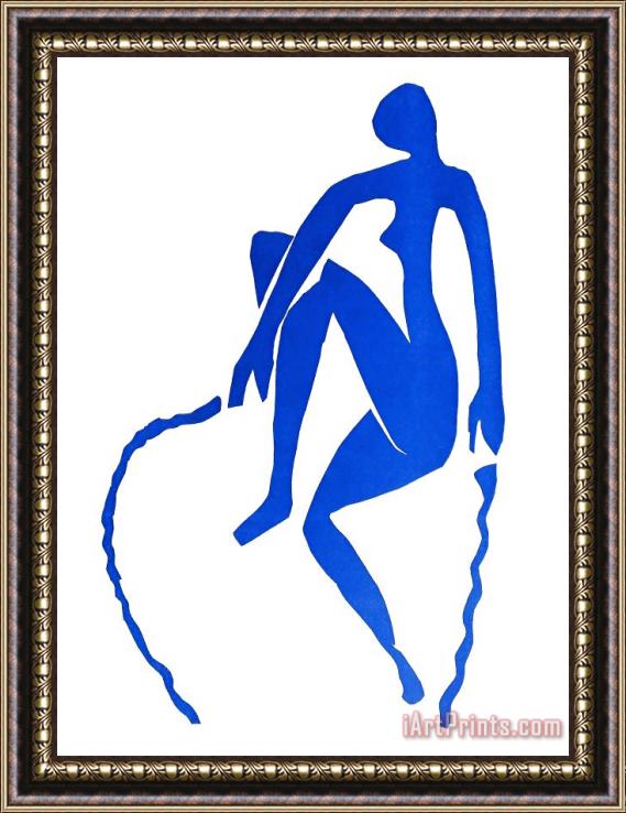 Henri Matisse Papiers Decoupes Nu Bleu Sauteuse De Corde Framed Painting