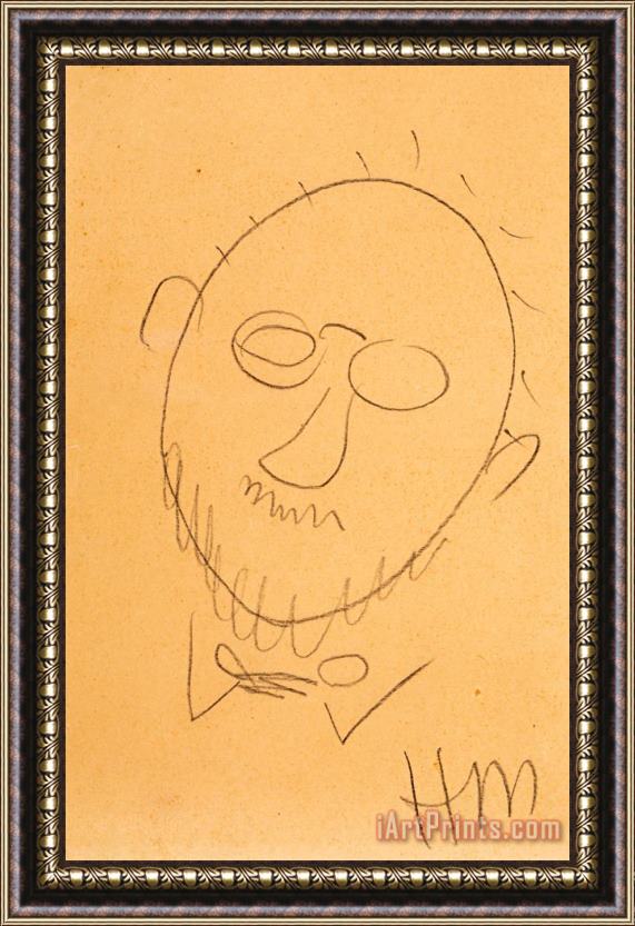 Henri Matisse Self Portrait Sketch, 1939 Framed Print