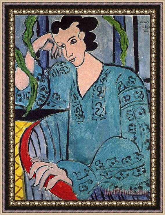 Henri Matisse The Romanian Green Bluse 1939 Framed Print
