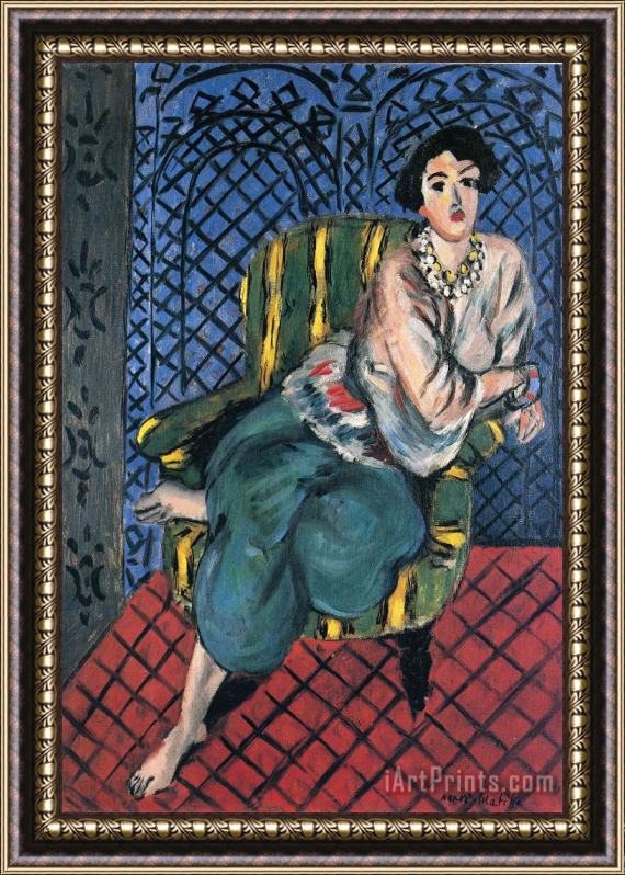 Henri Matisse Woman Sitting in a Chair Framed Painting