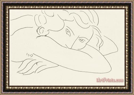 Henri Matisse Young Woman with Face Buried in Arms (jeune Femme Le Visage Enfoui Dans Les Bras) Framed Painting