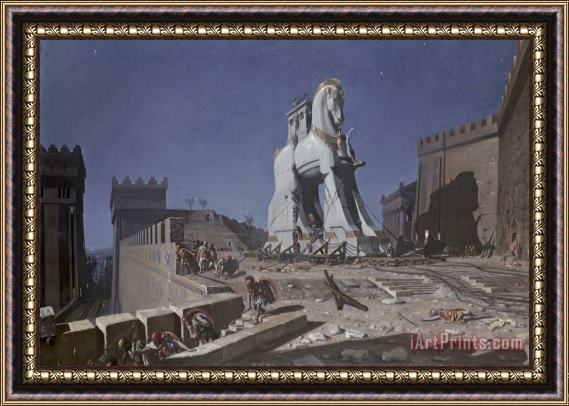 Henri-Paul Motte The Trojan Horse Framed Painting