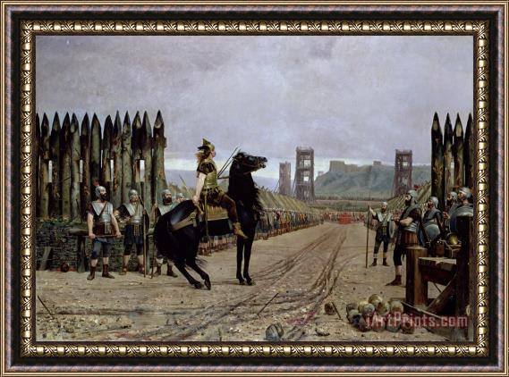 Henri-Paul Motte Vercingetorix before Caesar Framed Painting