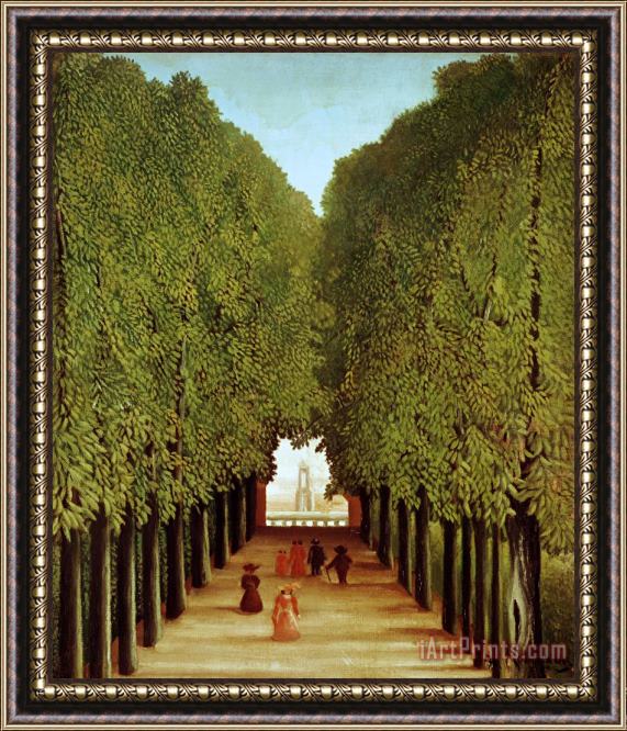 Henri Rousseau Alleyway in the Park Framed Print