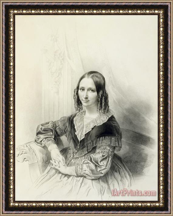 Henricus Wilhelmus Couwenberg Portrait of Suzanne Herckenrath Framed Painting
