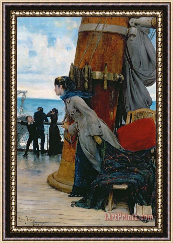 Henry Bacon Cross Atlantic Voyage Framed Painting