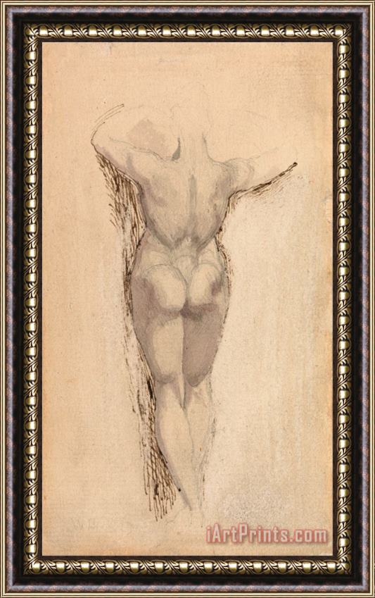 Henry Fuseli Study of a Back of a Female Nude, Standing Framed Painting