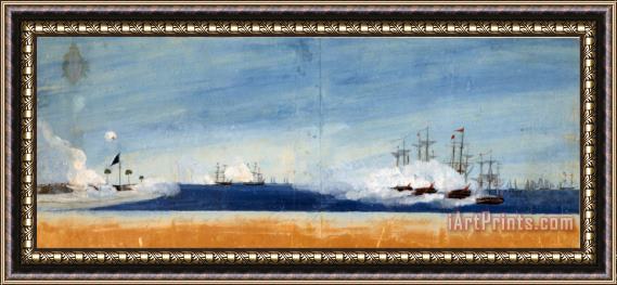 Henry Gray The Unsuccessful Attack on The Fort on Sullivan's Island Framed Painting
