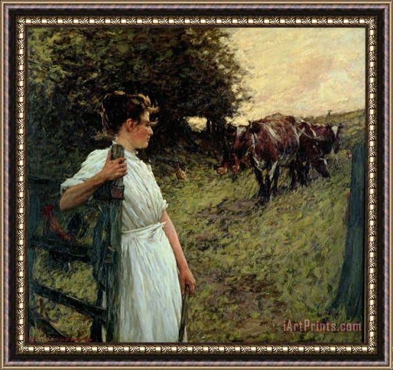 Henry Herbert La Thangue The Farmer's Daughter Framed Painting