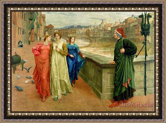 Henry Holiday Dante and Beatrice Framed Print