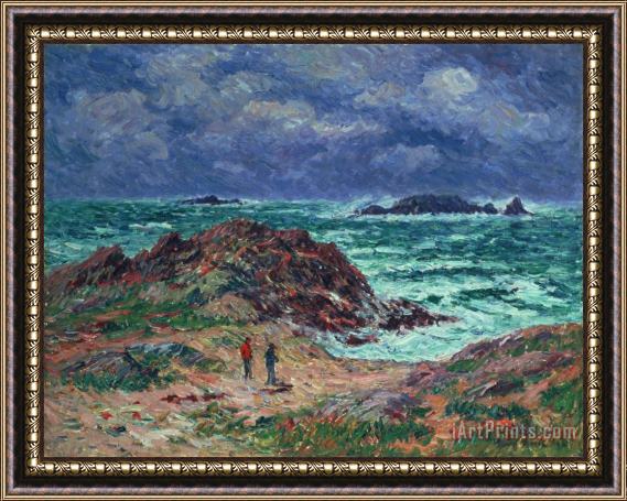 Henry Moret A Squall Framed Painting